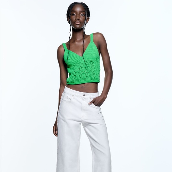 Zara green crochet top - Picture 3 of 8